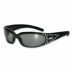 Global Vision Eyewear Marilyn 3 24 Black Frame Photochromatic Sunglasses With Rhinestones