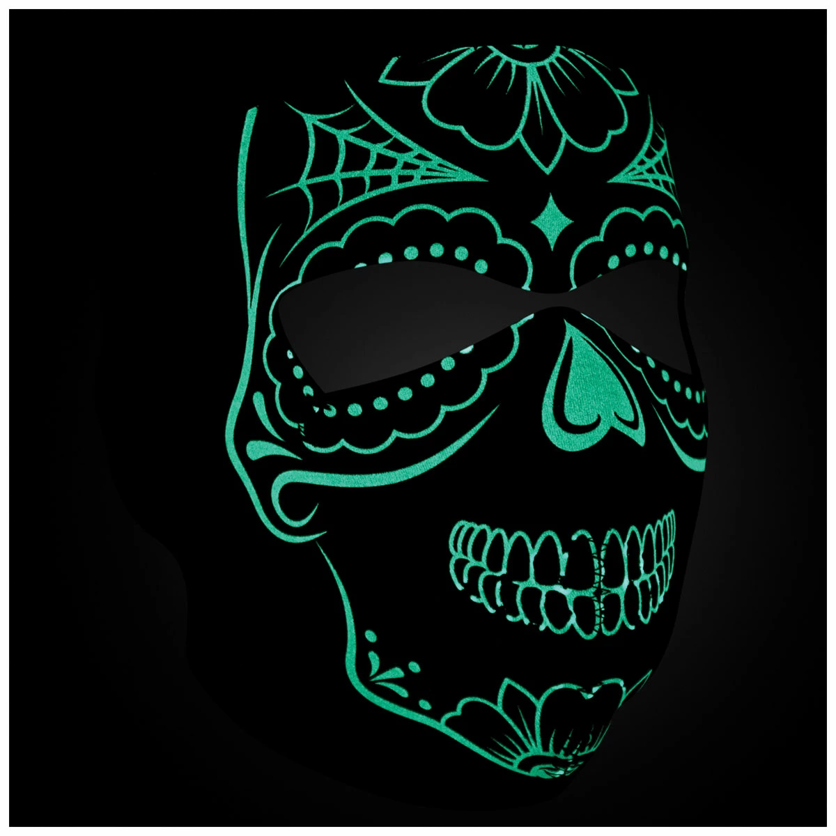 ZAN Headgear Calavera Glow In The Dark Neoprene Full Face Mask 2 ZAN Headgear Calavera Glow In The Dark Neoprene Full Face Mask - Image 2