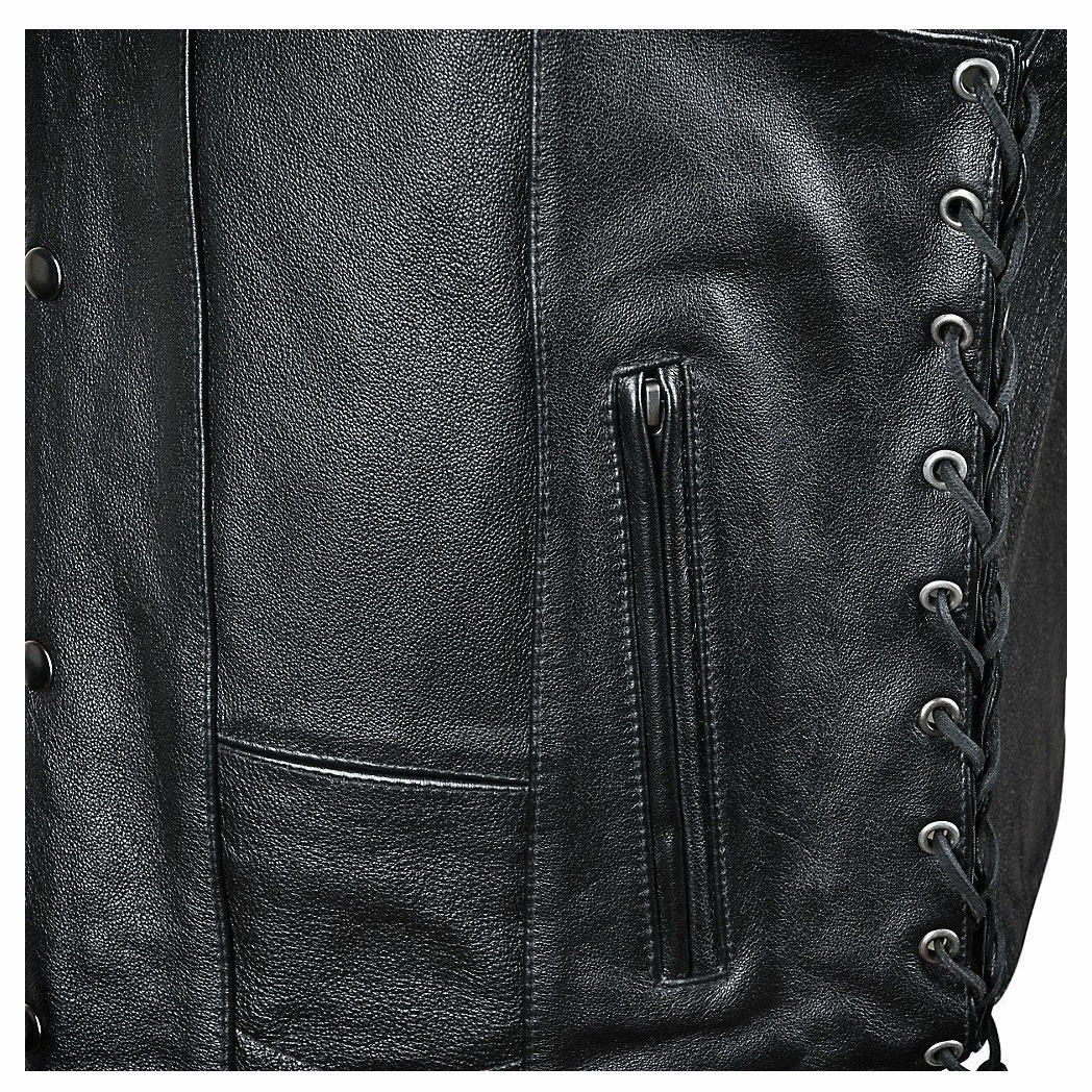 Street & Steel Men's 2nd Amendment Black Leather Vest 6 Street & Steel Men's 2nd Amendment Black Leather Vest - Image 6