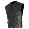 Street & Steel Men's Concord Black Leather Vest
