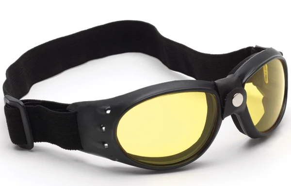 Chap'el Round Hinged Frame With Leather Over Nose Goggles 1 Chap'el Round Hinged Frame With Leather Over Nose Goggles