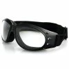 Bobster Cruiser Goggles, Black Frame, Anti-fog Clear Lens