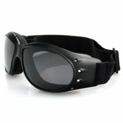 Bobster Cruiser Goggles, Black Frame, Anti-Fog Smoked Reflective Len