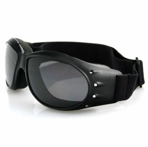 Bobster Cruiser Goggles, Black Frame, Anti-Fog Smoked Reflective Len -Motorcycle Accessories Shop 561 186 A V1