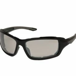 Chap'el Padded Black Frame Sunglasses With Clear Mirror Lens