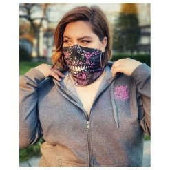 Lethal Angel Floral Skull Neck Gaiter -Motorcycle Accessories Shop 630 3551 C V3