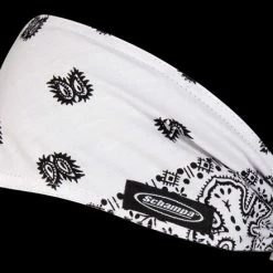 Schampa Mini Doo-Z White And Black Paisley Headband