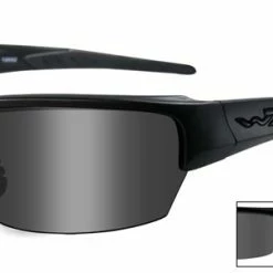 Wiley X WX Saint Smoke Gray/Clear Lens W/Matte Black Sunglasses