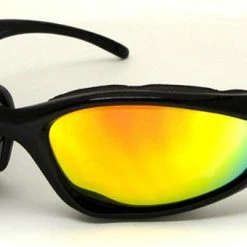 Chap'el C-22 Black Frame/Red Revo Lens Padded Sunglasses