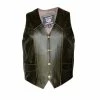 Allstate Leather Inc. Men's Retro Brown Leather Vest