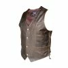 Allstate Leather Inc. Men's Retro Brown Laced Vest
