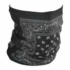 ZAN Headgear Black Paisley Fleece Lined Motley Tube