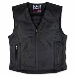 Black Brand Women's Seraph Black Leather Vest