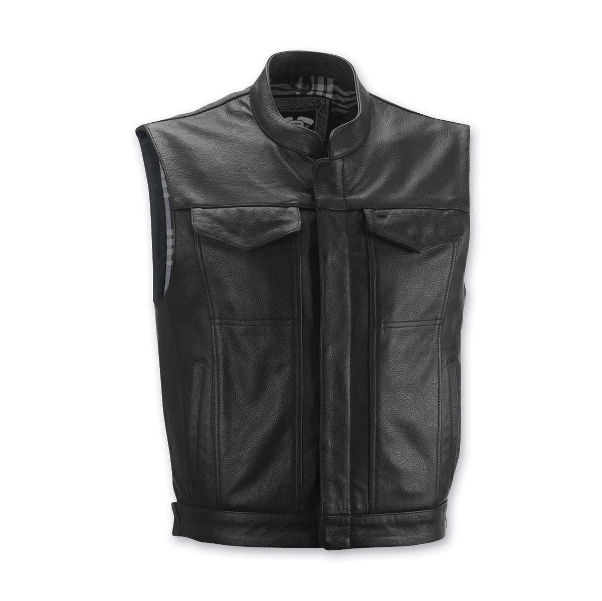 Highway 21 Men's Magnum Black Leather Vest 1 Highway 21 Men's Magnum Black Leather Vest
