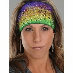 That's A Wrap Woodstock Purple/Lime With Rhinestones Knotty Band