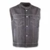 Highway 21 Iron Sights Club Collar Black Denim Vest