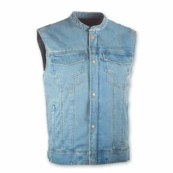 Highway 21 Iron Sights Club Collar Blue Denim Vest