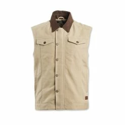 Roland Sands Design Men's Ramone Khaki Textile Vest